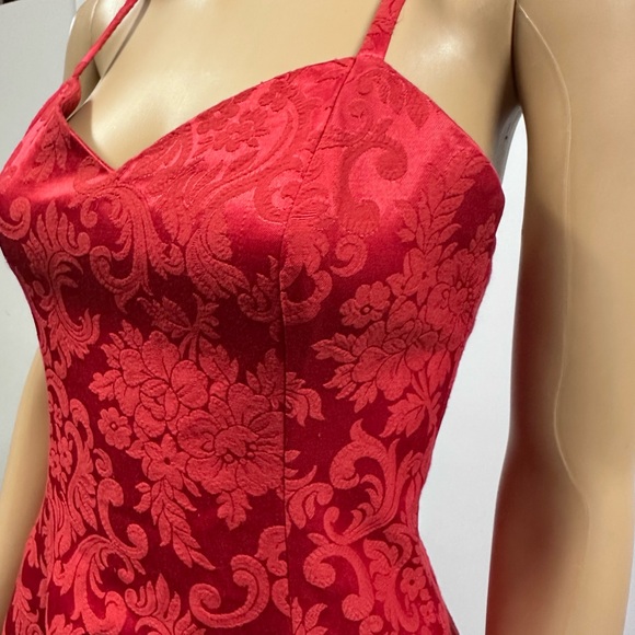 Gunne Sax Jessica Mcclintock Red Fit and Flare Semi Formal Party Dress Juniors 7 - Picture 12 of 12